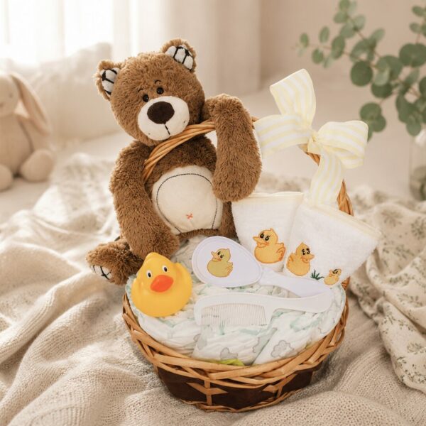 Nappy Cake in a Basket