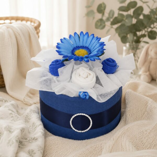 Royal Blue Nappy Cake